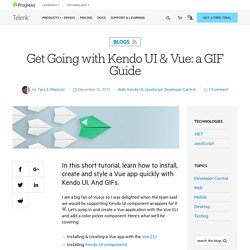 Get Going with Kendo UI & Vue: a GIF Guide