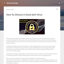 How To Choose A Good Anti-Virus
