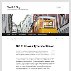 Get to Know a Typeface! Minion