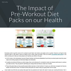 The Impact of Pre-Workout Diet Packs on our Health