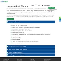 Get loan against shares at lowest ROI