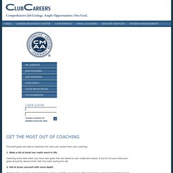 Get the Most Out of Coaching