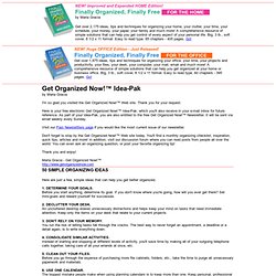 Get Organized Now!™ Idea-Pak