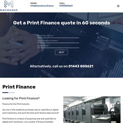 Get Print Finance in UK