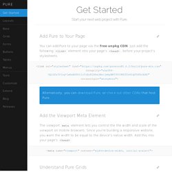 Get Started – Pure