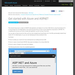 Get started with Windows Azure for .NET