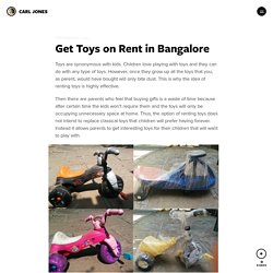 Get Toys on Rent in Bangalore