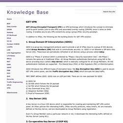 GET VPN - Knowledge Base