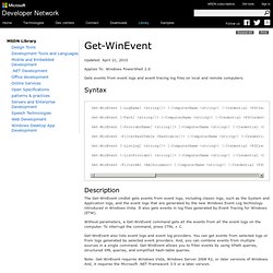 Get-WinEvent