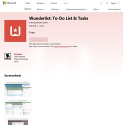 Wunderlist: To-Do List & Tasks