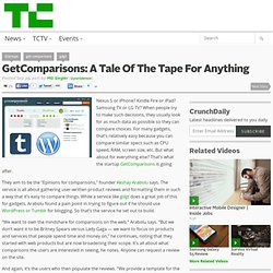 GetComparisons: A Tale Of The Tape For Anything
