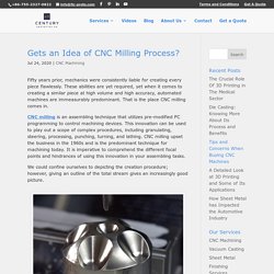 Gets an Idea of CNC Milling Process?