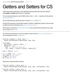 Getters and Setters for CS