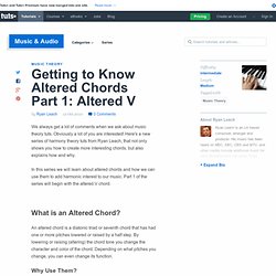 Getting to Know Altered Chords Part 1: Altered V