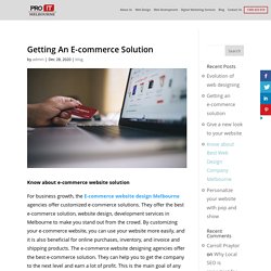 Getting an e-commerce solution