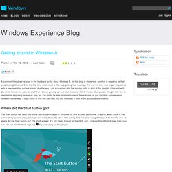 Getting around in Windows 8