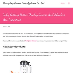 Fruit juice blender