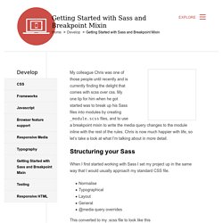 Getting Started with Sass and Breakpoint Mixin