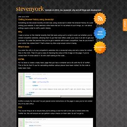 Getting browser history using Javascript, javascript, Steven York.com