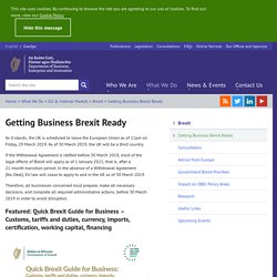 Getting Business Brexit Ready - DBEI