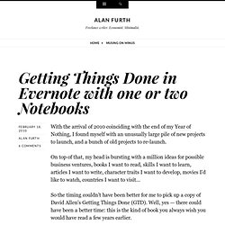 Getting Things Done in Evernote with one or two notebooks