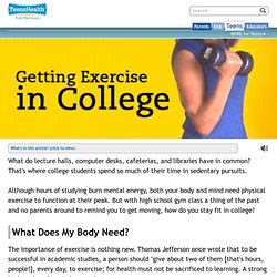 Getting Exercise in College