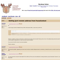 Getting ipv4 remote address from FacesContext