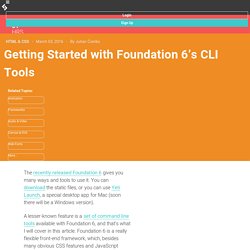 Getting Started with Foundation 6's CLI Tools — SitePoint
