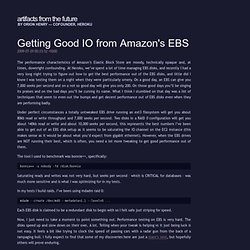 Getting Good IO from Amazon's EBS