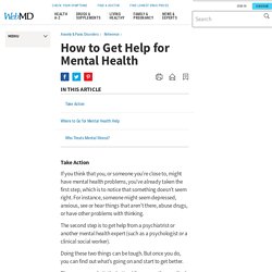 Getting Help for Mental Illness