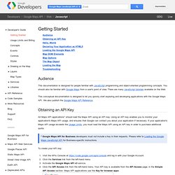 Getting Started - Google Maps JavaScript API v3