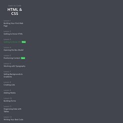 Getting to Know CSS - Learn to Code HTML