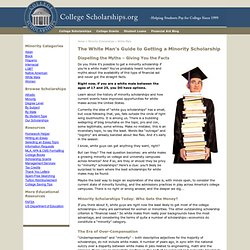 The White Man's Guide to Getting a Minority Scholarship