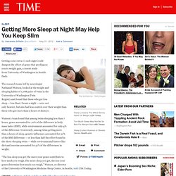 Getting More Sleep at Night May Help You Keep Slim