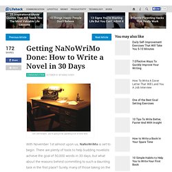 Getting NaNoWriMo Done: How to Write a Novel in 30 Days