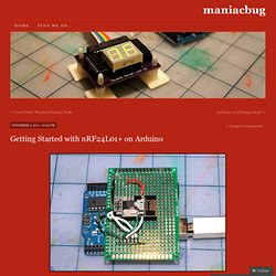 Getting Started with nRF24L01+ on Arduino