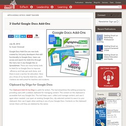 3 Useful Google Docs Add-Ons - Getting Smart by Susan Oxnevad - #GAFE #GoogleDocs #Add-Ons #edtech