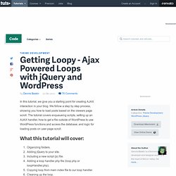 Getting Loopy - Ajax Powered Loops with jQuery and WordPress