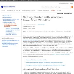 Getting Started with Windows PowerShell Workflow