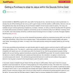 Getting a Purchase to shop for Jesus within the Sounds Online Gold