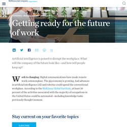 Getting ready for the future of work