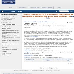 Getting Started - Solr Reference Guide - Lucid Imagination