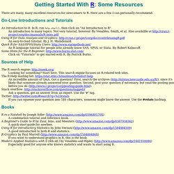 Getting Started With R: Resources for Beginners
