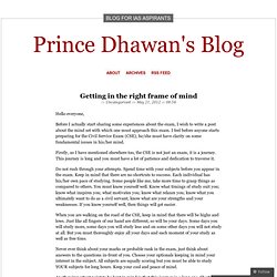Getting in the right frame of mind « Prince Dhawan's Blog