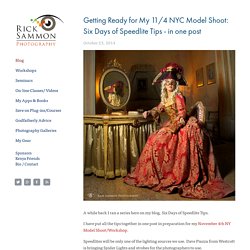 Getting Ready for My 11/4 NYC Model Shoot: Six Days of Speedlite Tips - in one post — Rick Sammon Photography