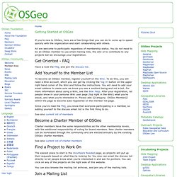 Getting Started at OSGeo