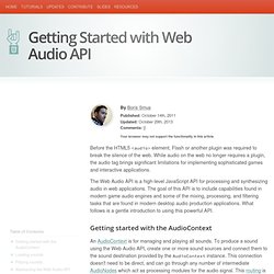 Getting Started with Web Audio API