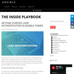 Getting Started: LDAP Authentication in Ansible Tower