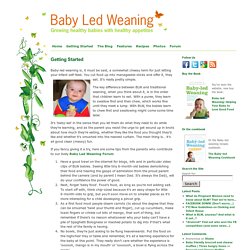 Getting Started - Baby Led Weaning