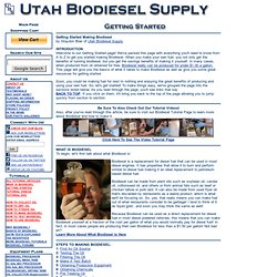 Getting Started Making Biodiesel - Utah Biodiesel Supply